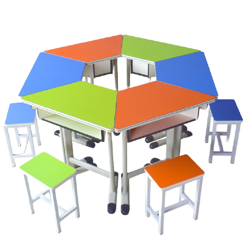 致恒华木幼儿园桌椅六角拼桌ZHHM-X025(不含凳)