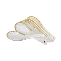 景德镇 新品10只小勺搭配大勺 家用骨瓷小调羹陶瓷勺汤勺饭勺汤匙