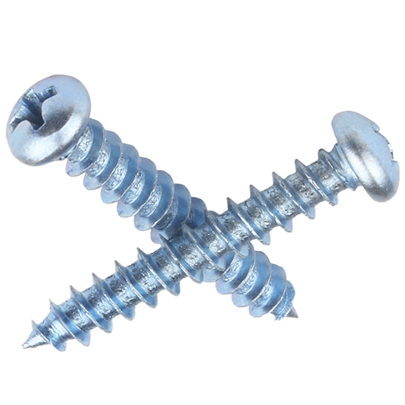 BY-3163 标准加硬镀蓝锌十字槽圆头自攻螺丝钉 螺栓木螺丝M3M4M5M6系列 M4*20（20个)（10套装