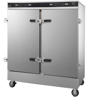 德玛仕双门蒸饭柜商用 学校企业酒店食堂定时蒸包蒸饭机 电热蒸饭车 48盘智能电脑款ZFG-48D【380V】