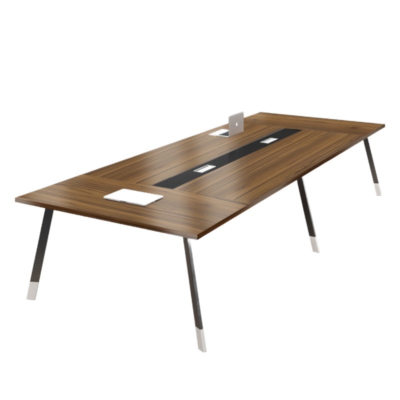 迅众(XUN ZHONG) 办公家具钢架会议桌简约现代时尚办公桌阅览桌洽谈接待桌办公条形长桌家具支持定制2.4米会议桌