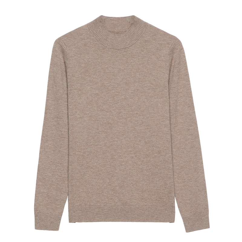 恒源祥女士羊毛衫秋冬款半高领纯色针织衫修身打底毛衣女