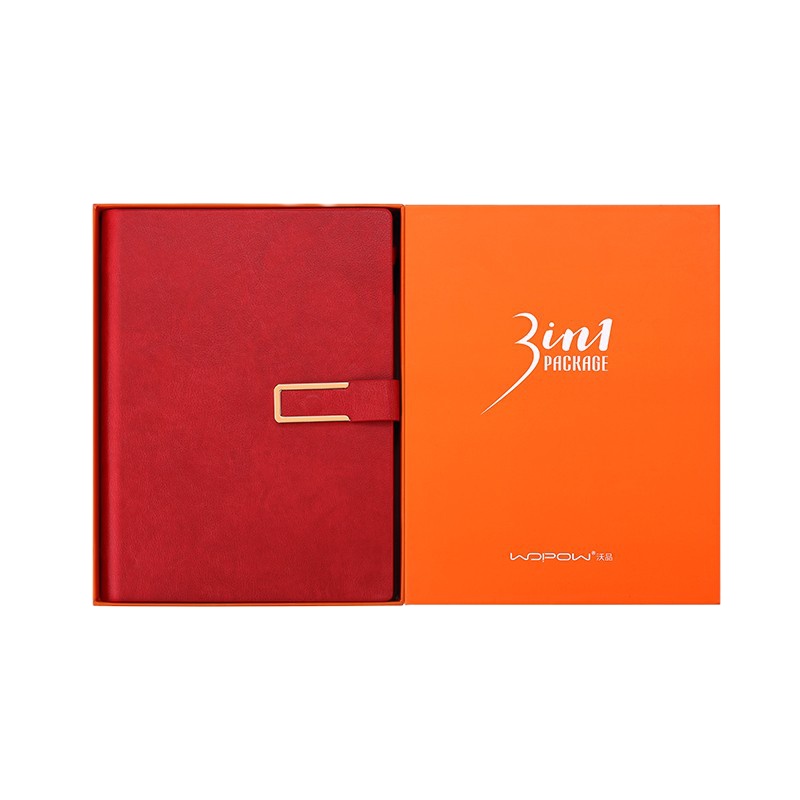 沃品(WOPOW)TZ10收纳充电本充电宝移动电源 多口输出 安卓/苹果通用充电宝 红色 8000毫安