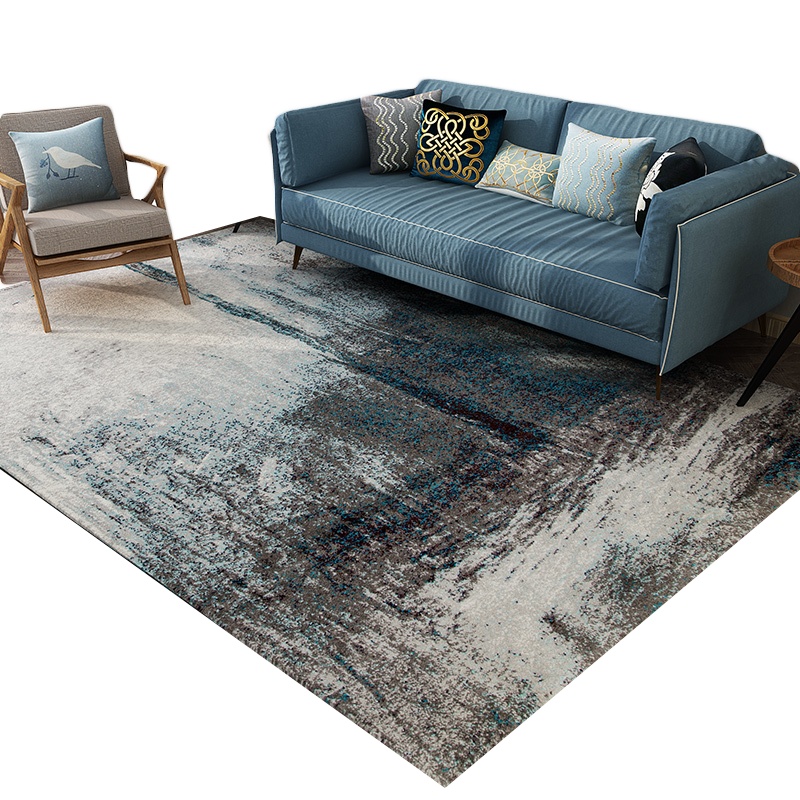 九氏(JOESH)仿羊绒现代简约泼墨风格客厅茶几沙发满铺地毯卧室床边可机洗地毯