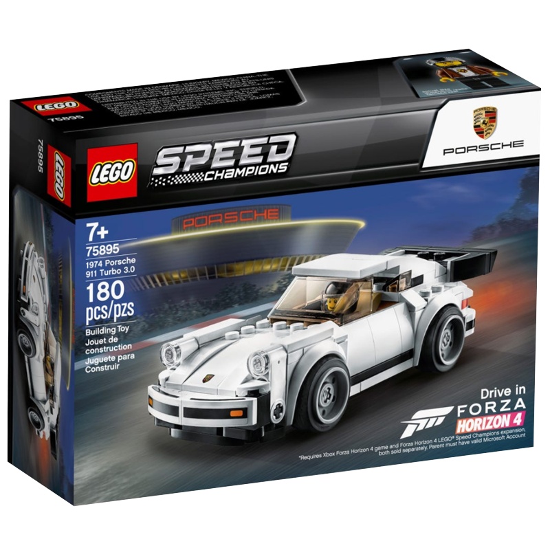LEGO乐高赛车系列保时捷911Turbo3.0180粒7岁以上75895玩具
