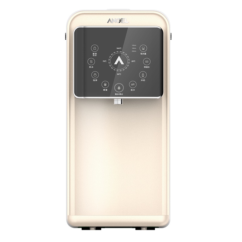 安吉尔 净水器 饮水机家用 免安装净饮一体机 台式即热式净水机 反渗透RO纯水机 JY2689 金色