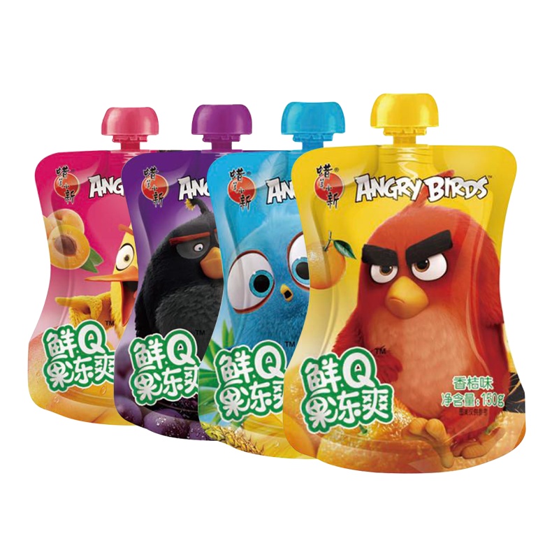 蜡笔小新鲜Q果冻爽吸吸果冻150g休闲零食富含果肉椰果粒