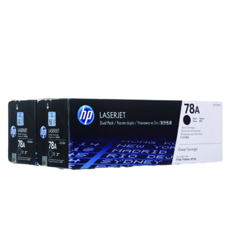 惠普(HP)CE278AF 78AF 黑色硒鼓 双包装 适打印机 P1566 P1606 m1536 约4200页