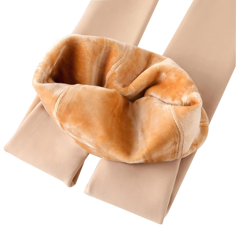 浪莎 12000D加绒打底裤女 秋冬季外穿高腰裤打底袜 加厚肉色光腿神器 踩脚一体裤