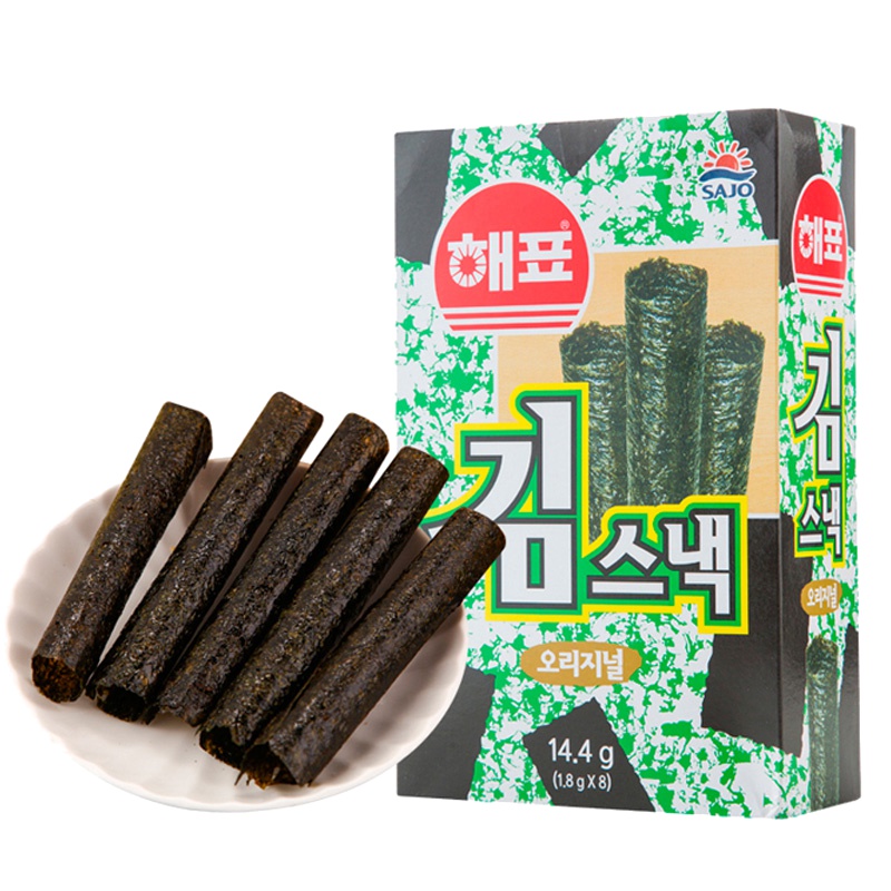 泰国进口 海牌(HAEPYO) 原味卷海苔14.4g海味即食海苔 游玩休闲零食