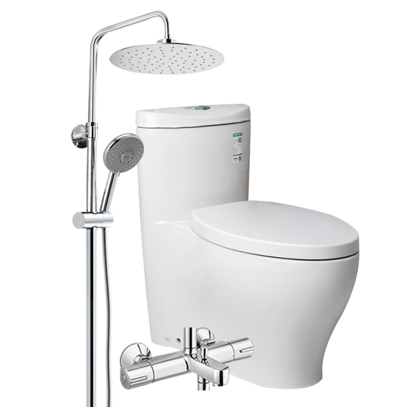 科勒KOHLER马桶 五级旋风连体座厕缓降洁具K-3869加恒温淋浴花洒21088套装