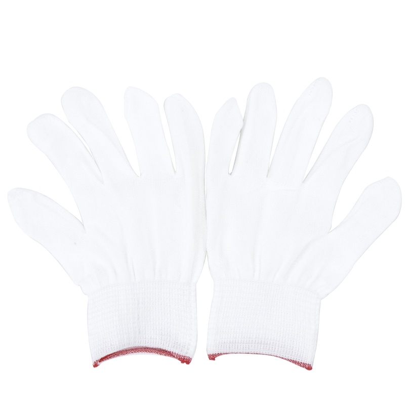 海斯迪克 HKW-79 劳保手套 尼龙耐磨棉纱棉线手套 防滑加厚耐用护手 手部防护 十三针小号超薄尼龙手套坯/20双