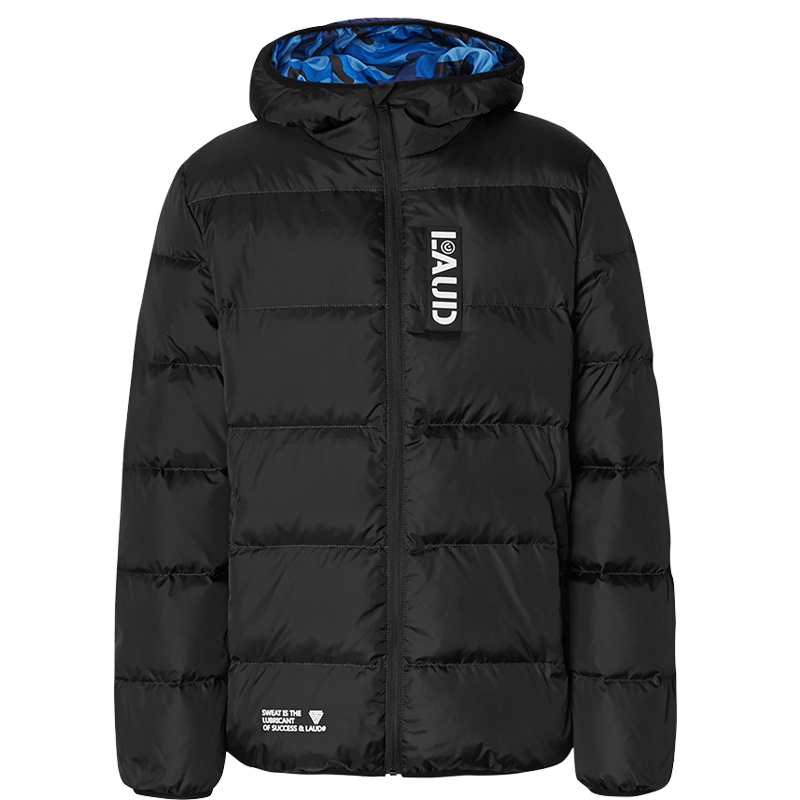 美特斯邦威羽绒服男短款冬季男士韩版潮流休闲迷彩学生连帽外套男