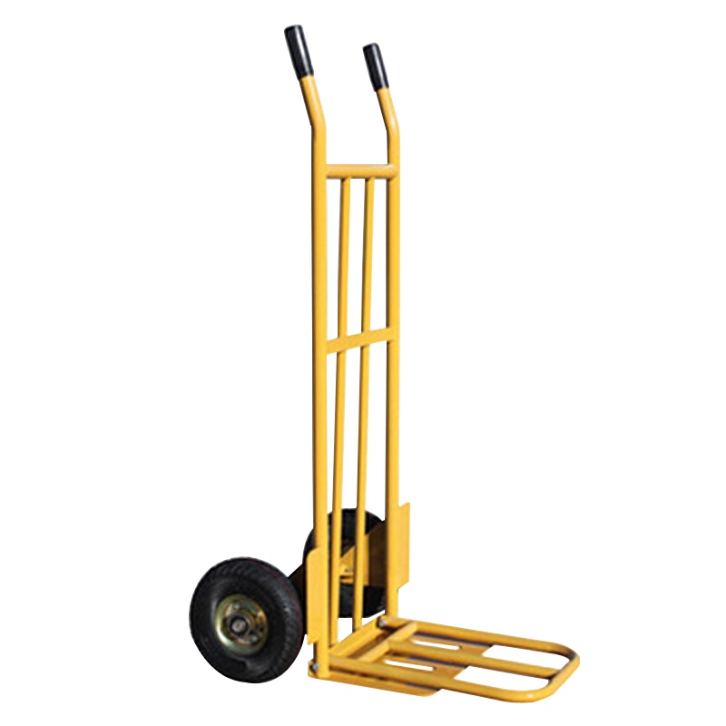 海斯迪克 gnjz-180 老虎车 搬运车 两轮手推车 搬货车折叠拉货车 手拉小推车 橘色双臂双杠14寸实心轮1000斤