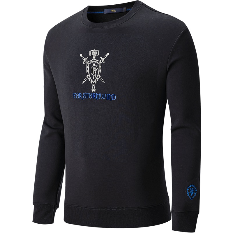 HLA海澜之家暴雪娱乐合作系列2019秋季魔兽人族族徽卫衣男HNZWJ3R200A