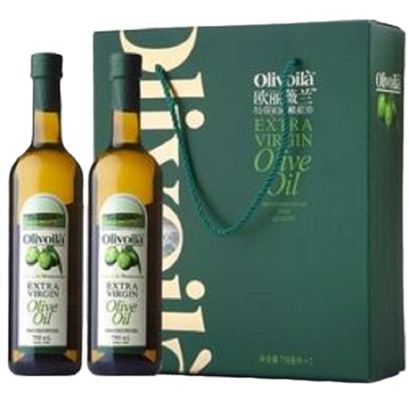 欧丽薇兰 橄榄油 750ml*2 礼盒 炒菜食用油橄榄油 中式烹饪