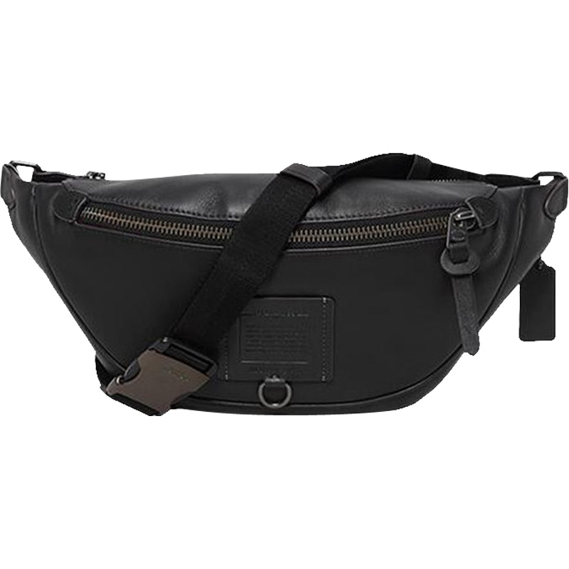 COACH 蔻驰 奢侈品 男士专柜款RIVINGTON系列鹅卵石纹皮革腰包胸包 37951