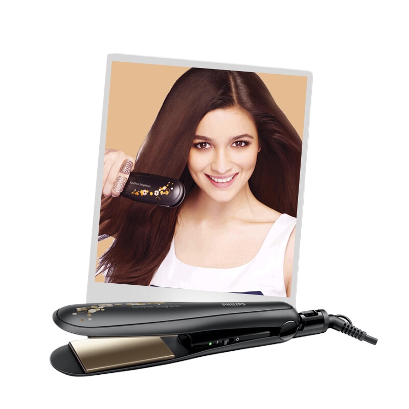 飞利浦(Philips)卷直发器HP8316 陶瓷涂层卷发棒 多功能美发器 卷发/直发器 干发适用速热便携 加宽直发夹板