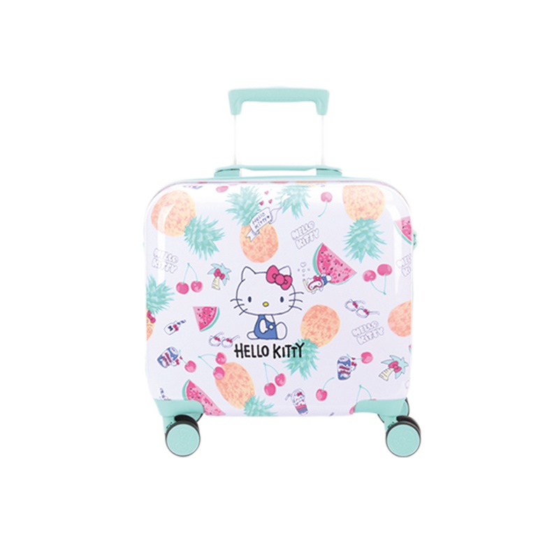 HELLO KITTY 猫咪印花ABS拉杆箱 16寸 绿色