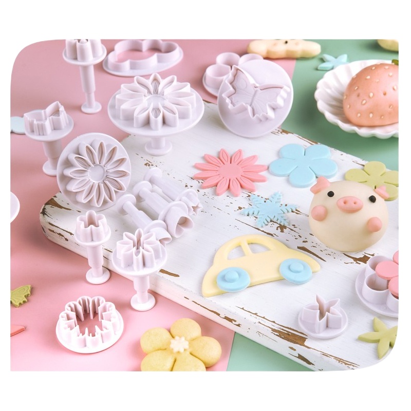 印花压模翻糖蛋糕模具套装33个