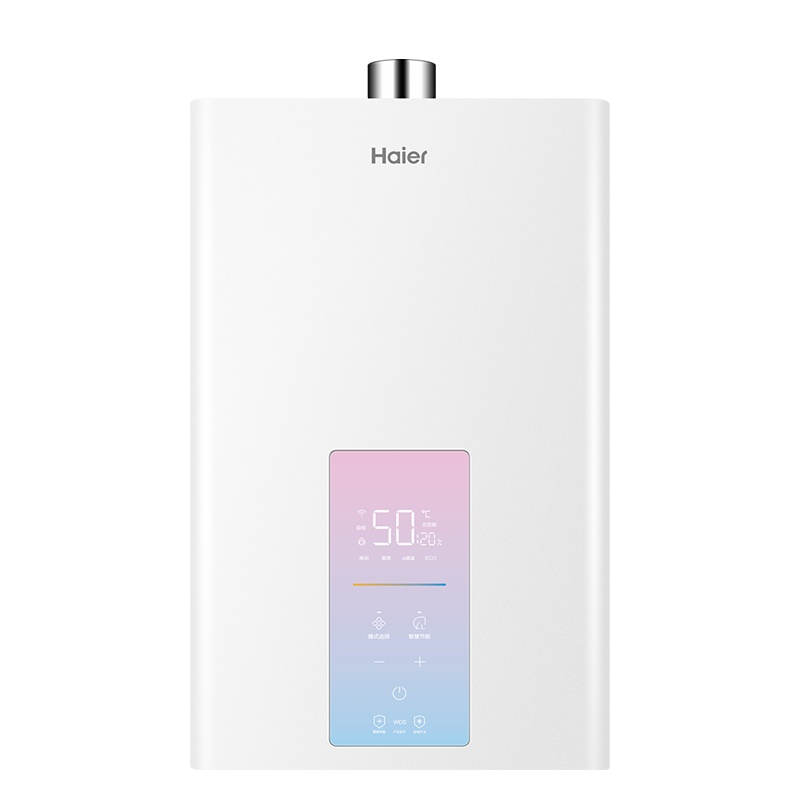 海尔(Haier)13升燃气热水器天然气 炫彩渐变屏智能恒温 智能变升节能JSQ25-13WDS(12T)U1