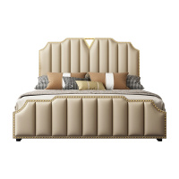 徘徊生活 美式轻奢皮床1.8米欧式主卧网红床简约现代1.5米公主床