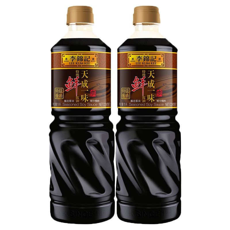 李锦记 薄盐醇味鲜1L*2瓶