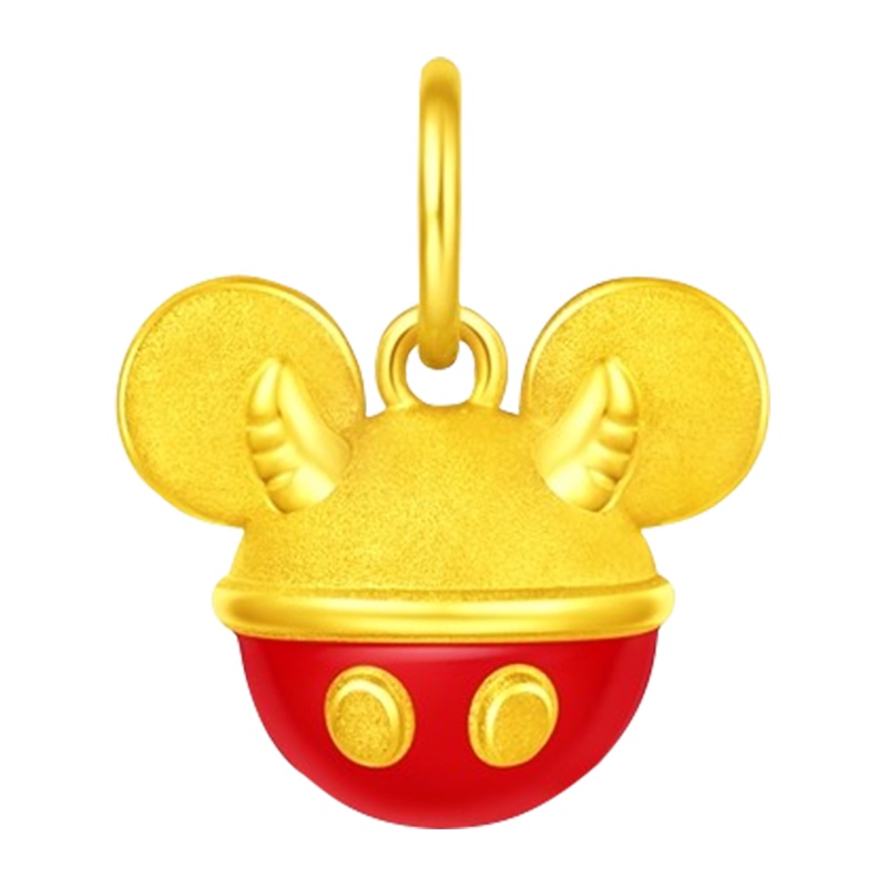 新款 周大福迪士尼经典系列米奇铃铛牛转乾坤足金金吊坠