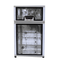 得力高温家用68L立式不锈钢保洁餐具消毒碗柜高温烘干臭氧消毒柜