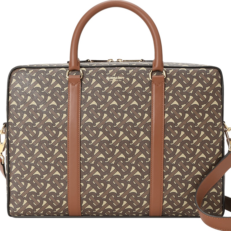 预订 BURBERRY 博柏利 专属标识印花 公文包 手提包 单肩包8022185