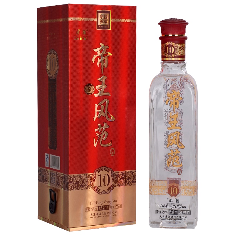 津酒42度帝王风范10年 600mL 北派绵雅浓香型白酒