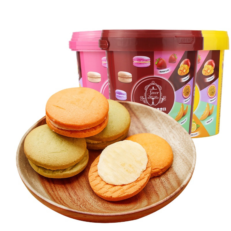 金语马卡龙法式饼干综合口味3桶 238g*3桶