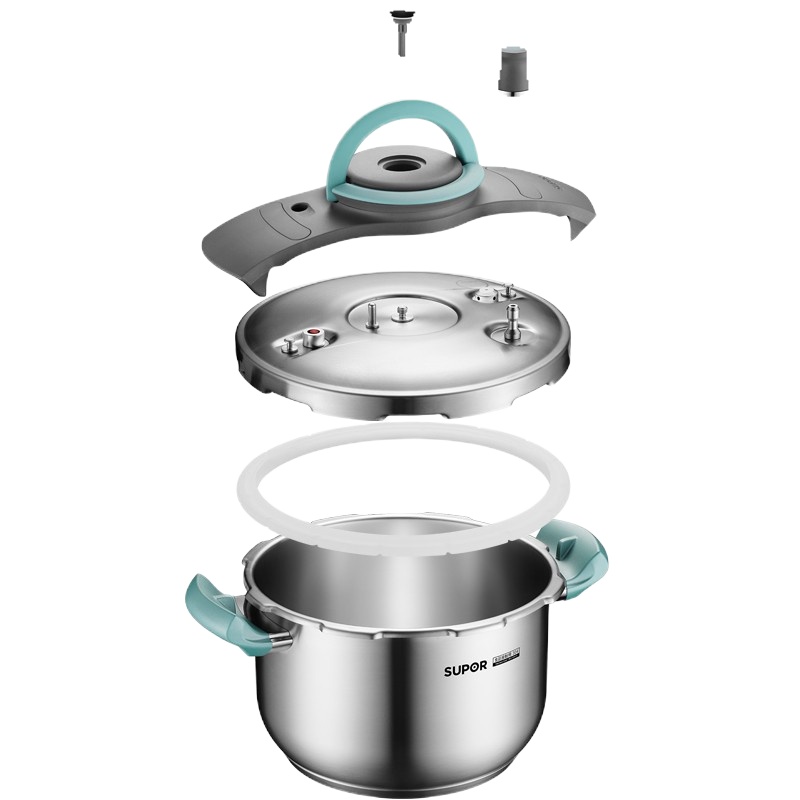 苏泊尔(SUPOR)压力锅 新品高压锅燃气压力锅不锈钢304高压锅电磁炉明火适用 YW223BC1紫色[5升]