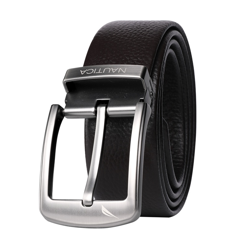 诺帝卡/NAUTICA新品针扣层牛皮革腰带宽30mm