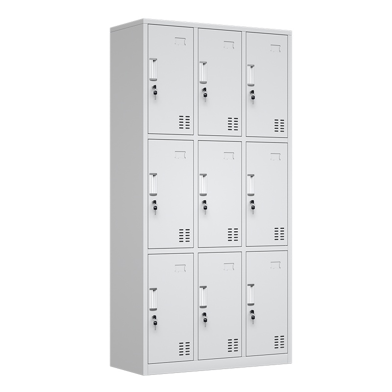 星岛钢制更衣柜员工储物柜文件柜浴室鞋柜铁皮柜落地凭证柜带锁存包柜9门更衣柜