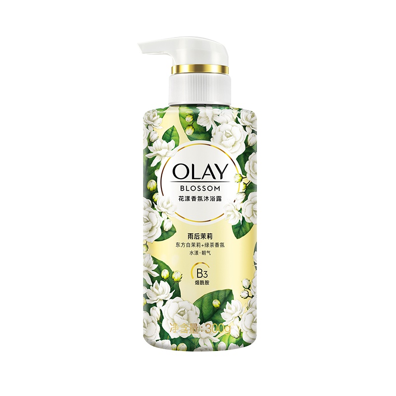玉兰油OLAY 花漾香氛小花瓶沐浴露雨后茉莉300g 东方白茉莉+绿茶香氛 b3烟酰胺