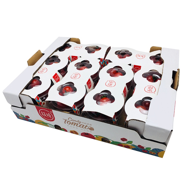 枝纯串收番茄彩虹杯开顶箱/6套 （红果）320g×6 新鲜生吃