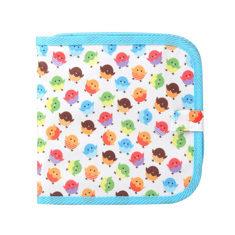 儿童Q萌小鸡画板涂色绘本可擦水粉笔双面可用绘画本家用小黑板防水便携 689-15