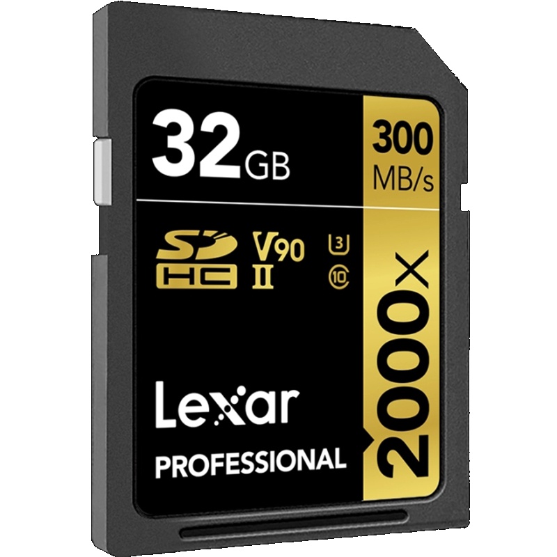 【免邮】雷克沙（Lexar）32G SD卡 2000X相机存储卡UHS-II 读300MB/s写260MB/s