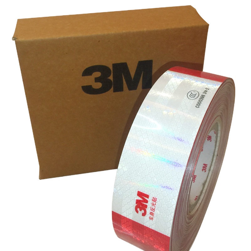 3M 反光贴 汽车反光贴条 反光贴纸 标识车贴 进口胶有切口 50米/卷