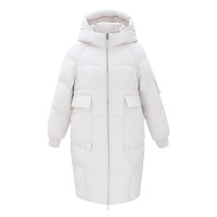 高梵羽绒服女中长款2020新款反季连帽白鸭绒保暖面包服冬季外套潮044