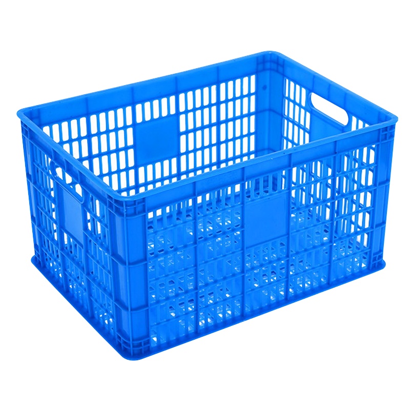 海斯迪克 gnjz-163 加厚蓝色塑料周转筐 快递筐服装运输中转物流筐 B3筐外485*350*265mm