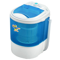 迷你洗衣机儿童小洗衣机单桶洗脱一体迷你洗衣机 透明蓝色