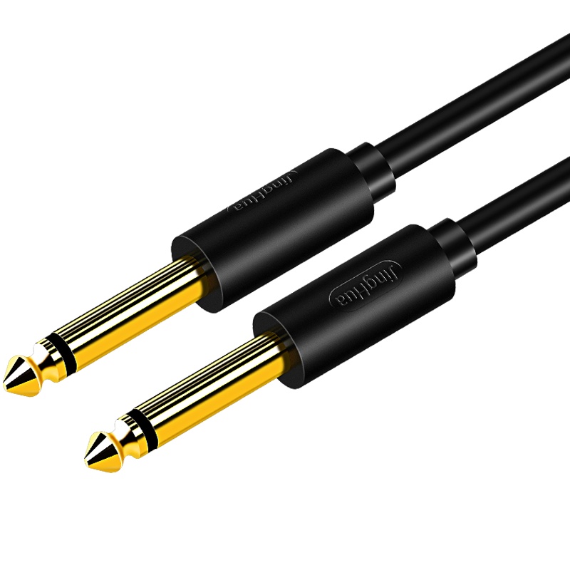 晶华 6.5mm音频线 适用公对公双头音响调音台功放机话筒贝斯麦克风6.35mm电吉他连接线转接线 黑色 A151