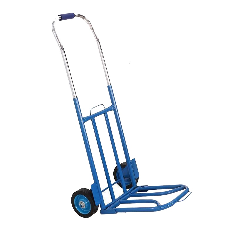 折叠行李车载重王手拉车搬运车拖车便携拉货车拉杆车小拉车手推车 加厚中圆橡胶爬楼车+1条绑绳