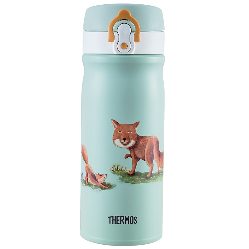 膳魔师(THERMOS)高真空304不锈钢卡通形象保温杯三江源系列办公保温杯泡茶杯 400ML 家用/办公/旅行通用