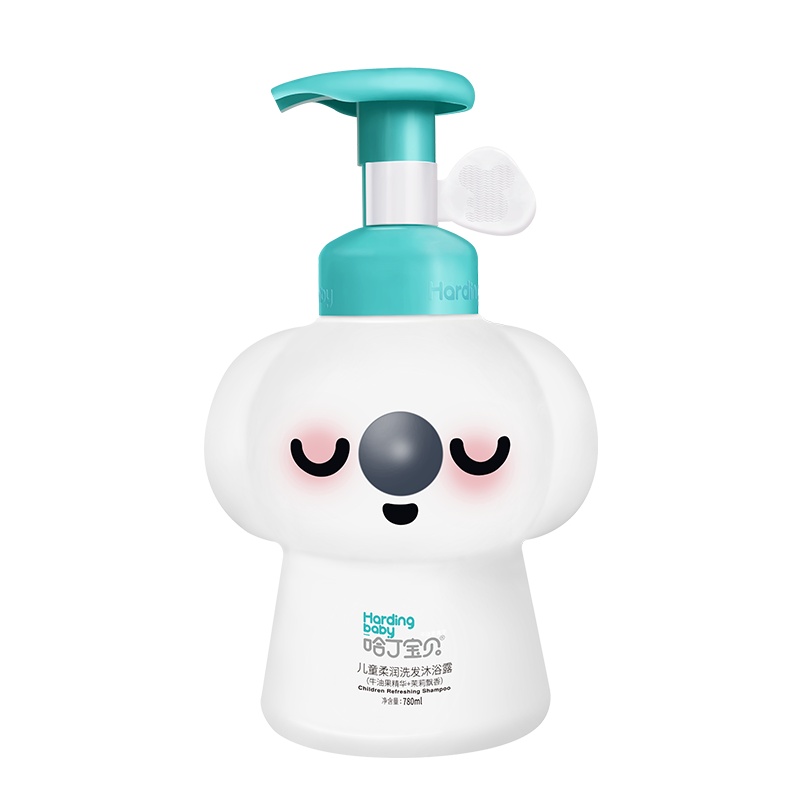 哈丁宝贝儿童柔润洗发沐浴露牛油果精华茉莉飘香洗沐二合一780ml
