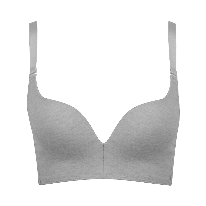 古今爱她 小胸聚拢文胸透气光面厚模杯少女学生三排扣内衣 0HT817