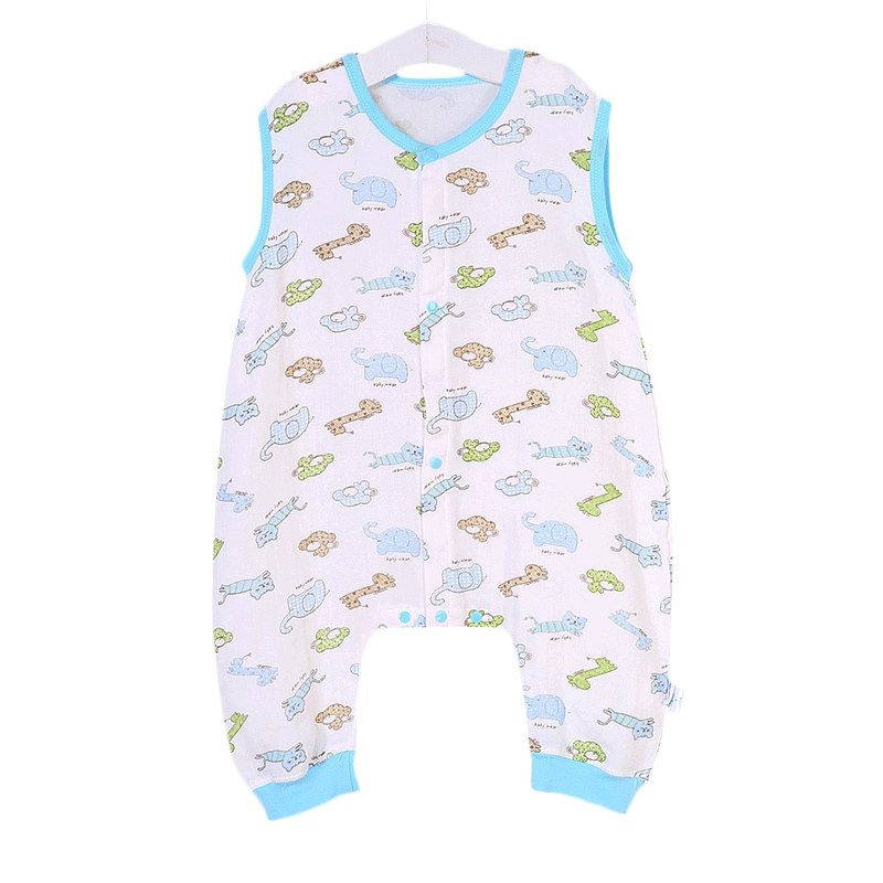[2条装]龙之涵[LONGZHIHAN]宝宝纱布分腿睡袋婴幼儿防踢被睡袋春夏薄款无袖睡袋