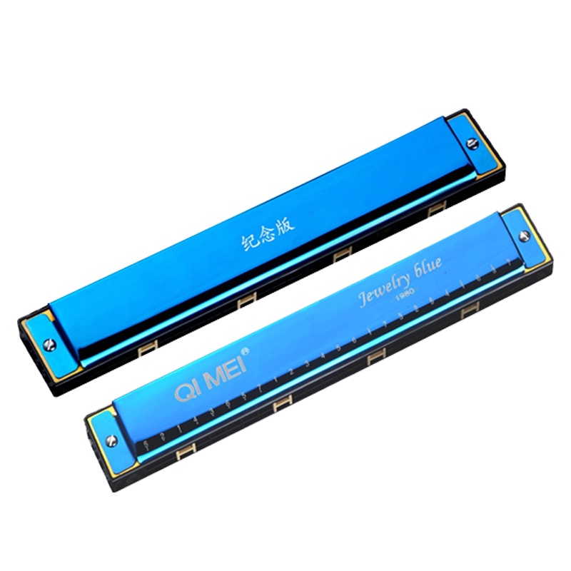 奇美口琴初学者成人高级24孔复音C调儿童学生专业演奏入门男乐器